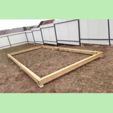 Фундамент для теплиц из бруса